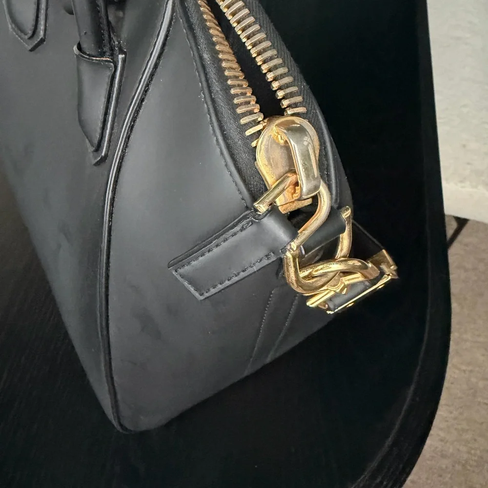 Givenchy Black Leather Medium Satchel with Gold Hardware